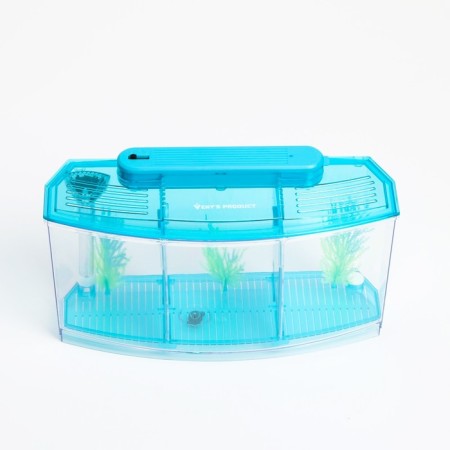 Aquarium set is three -section, with LED backlight, 2.55 l, blue-2