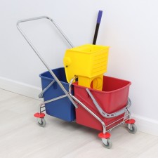 Two -wounded trolley cart, 46 liters, with spin, chrome frame