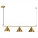 Suspension lamp ST LUCE. SL1007.203.03. Dizzie. 3x40 watts, E27, 110x20x25 cm, brass color