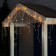 Garland "fringe" 3 × 0.6 m, IP44, UMS, white thread, 160 LED, yellow glow, white flicker, 220 V