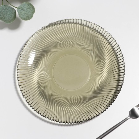 ALETERY plate, D = 26 cm, h = 2.5 cm, haze