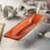 Ceramic serving dish "sapphire", 26 × 7.5 × 3.5 cm, orange color