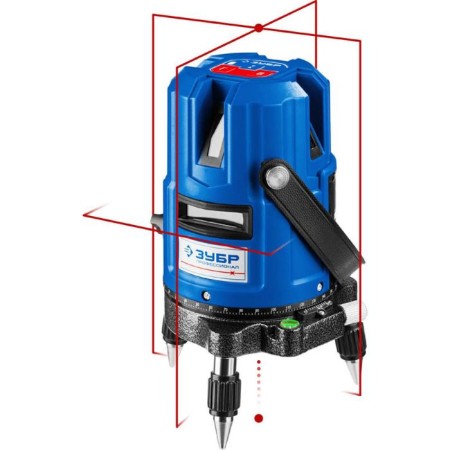 Laser level "bison" cross-55, 4 verts, 3 horizons. Lines, 20m/70m, ± 0.3 mm/m, in the case
