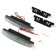 Daily running lights KS, KS-008-2, 8 LED, chrome, wires, 158x36x18 mm, set 2 pcs