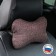 Car bone pillow, on the headrest, flax, brown, 16x24 cm