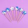 Skewers "Stars", 6 pcs., Mix color