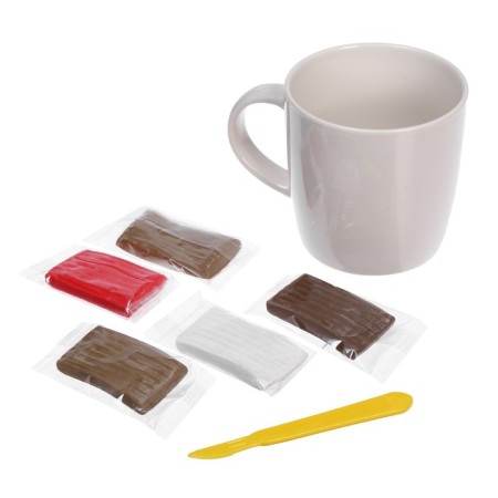 Set for decor mug polymer clay “New Year! Deer"-3