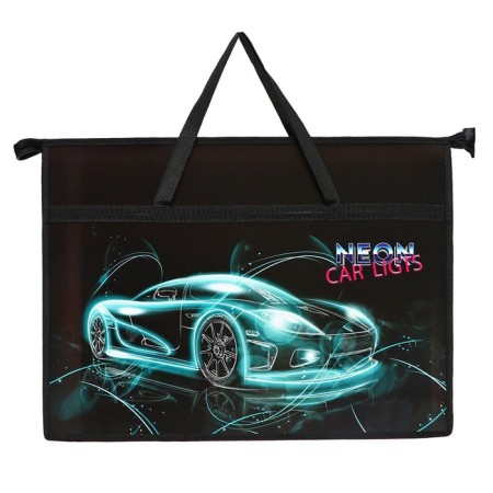 A3 folder with handles Lightning plastic on top of 50 mm 470 x 335 mm "Neon Car 2023", PM-A3-26-1