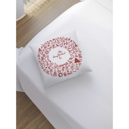 Decorative pillowcase "New Year's Circle", on a zipper, size 45x45 cm-1