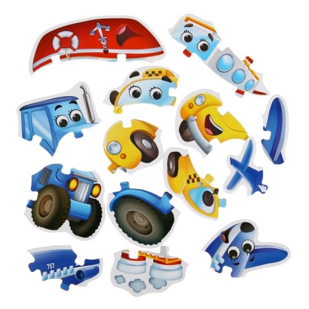 Maxi Puzzles with eyes "Favorite Transport"-1