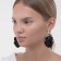 Earrings Assorted "Wind" crumpled triangles, black and golden color