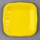 A plate disposable paper square "yellow", square, 16.5x16.5 cm