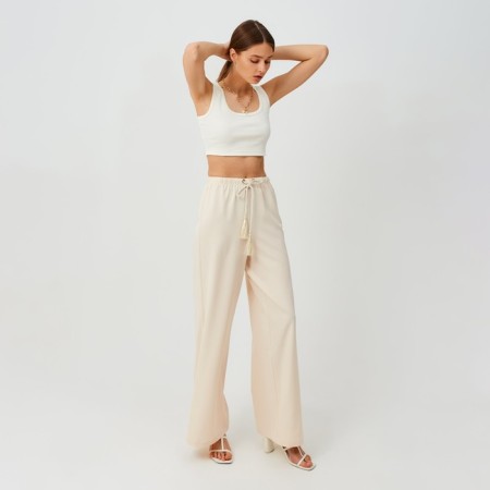 Women's pants minku beige color, size 42-4