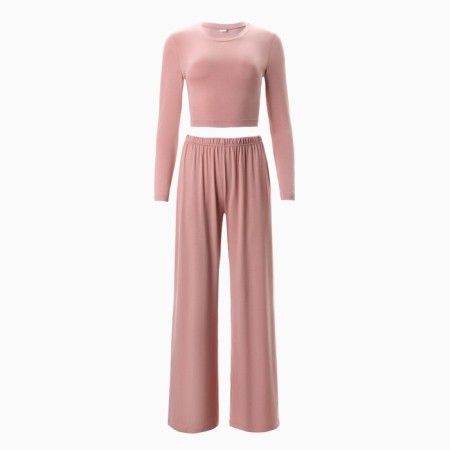 Female set (longshit, trousers) minku: Home Collection Dark Beige Color, Size 48-5