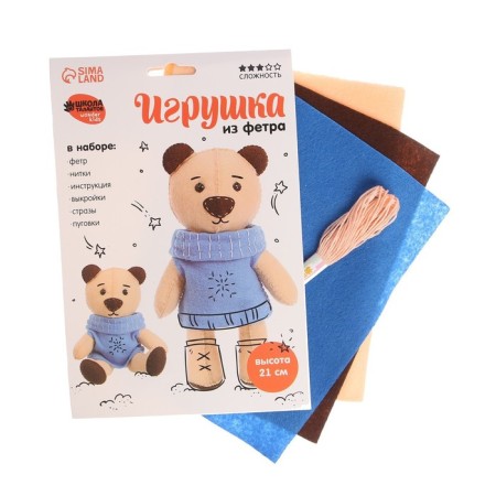 Set for creating a toy made of felt "Bear"-2