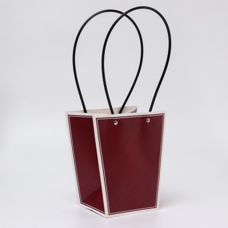 Bag for flowers Wine moisture-resistant, 17x17-11.5x11.5-20 cm 5-1