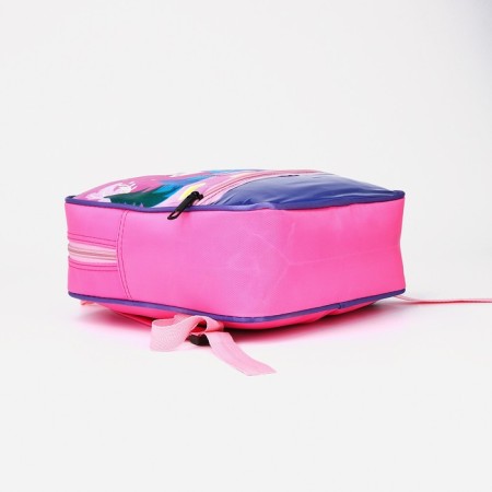 Baby backpack on lightning, 1 outer pocket, insert mix, pink color-7