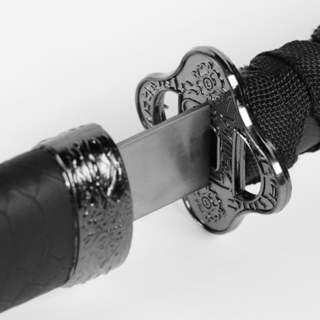 Suv. Product Katana 2V1 on a stand, scabbard to leatherette, reptile, black 47/70cm-4