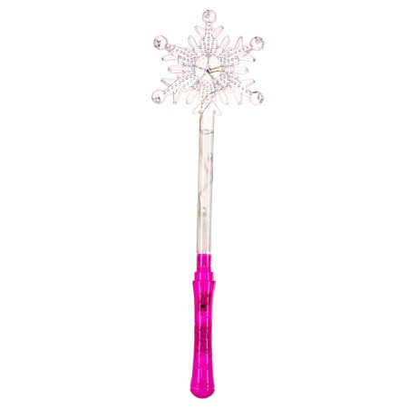 Light rod "Snowflake", pink color-2
