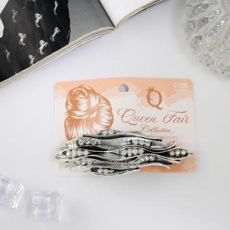 Sophie-volume carpet strips-waves shine, 9.5 cm, silver-2