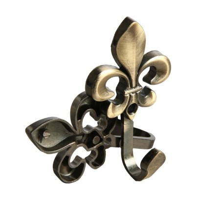 Single -rod hook for curtains Cappio KC112, bronze color, 2 pcs-3