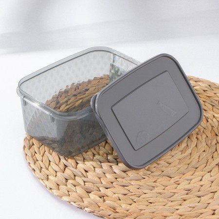 Container for freezing and storage of products "Crystal", 1.3 l, 18 × 12.5 × 8 cm, black color black-2
