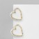 Acryl Earrings "Heart" love, color white-gold