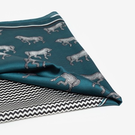 Women's scarf minku rr 70*70 cm, green color-1