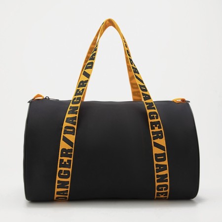 Sports bag Danger with zipper, black color-5