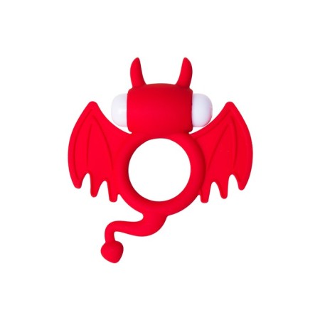 Erective ring on the penis Jos Sweet Devil, silicone, red, 8.5 cm-1