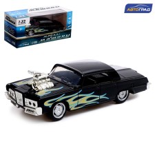Metal Muscle Car, scale 1:32, light and sound, inertia, black color