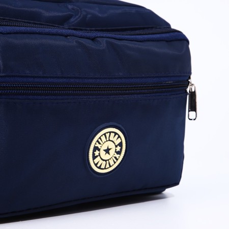 Bag Cross-Bodi with a zipper, blue color-3