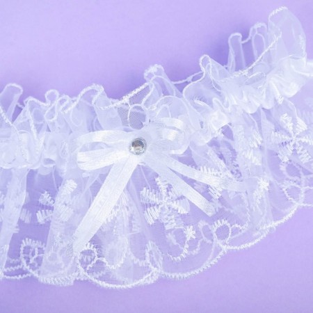 Garter for the bride "Elites", white-2