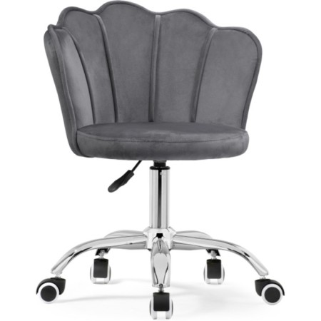 Computer chair BUD GREY, Metal/velor, Chrome/Gray 55x47x75 cm