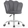 Computer chair BUD GREY, Metal/velor, Chrome/Gray 55x47x75 cm