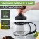 Glass teapot “Inspiration”, 850 ml, with metal sieve, black color