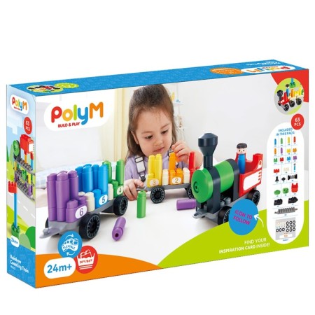 CHILDER OF CHILDREN POLYM "Rainbow Train", 63 elements-3