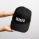 Men's cap with Danger ribbon, black color, rr 56