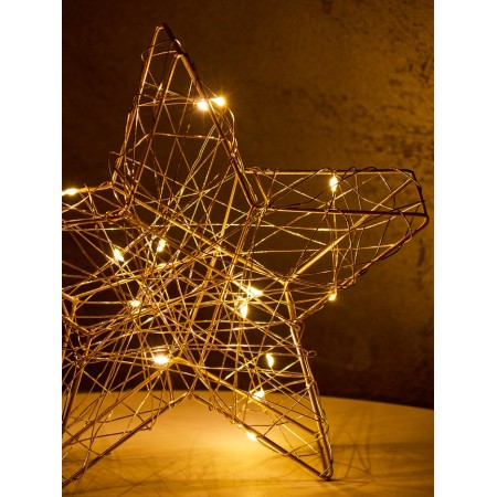 Figure Light "Zvezda", 20x20x4 cm, 15 LED, AAX2 batteries (not in set.), Glows warm white-2