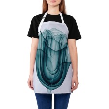 Apron kitchen with a “sad rose” photo print, adjustable, size OS