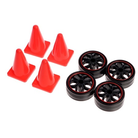 The machine on the control panel "Fiery drift", radio control, drift effect, interchangeable wheels, works on the battery, color is black-8
