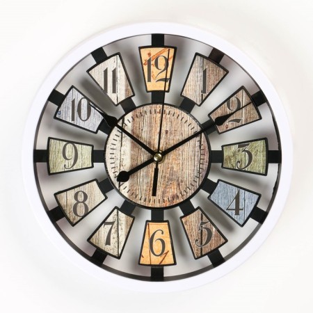 Wall clock, series: interior, discrete move, d-25 cm, aa, white-2