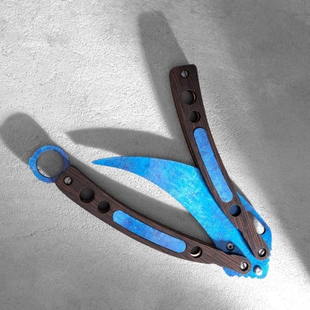 Wooden souvenir "Babois knife. Cerambit", blue-1
