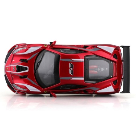 Racing machine Bburago Ferrari 488 Challenge Evo 2020, Die-Cast, 1:43, Red color-7