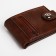 Male purse on a magnet, department for bills, for maps, for coins, brown color