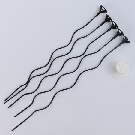 Set "wave", wand+holder+stand, set of 5 pcs., Black-3
