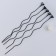 Set "wave", wand+holder+stand, set of 5 pcs., Black