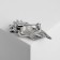 Brooch "Tooth" in a crown of rhinestones, white color in silver