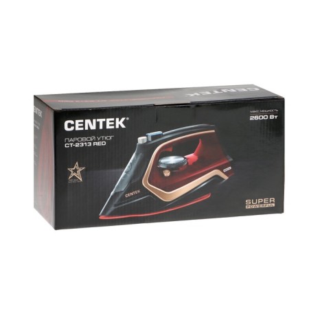 Iron Centek CT-2313, 2600 W, 350 ml, ceramics, drop-stop, steam. blow, self -cleaning, red-8