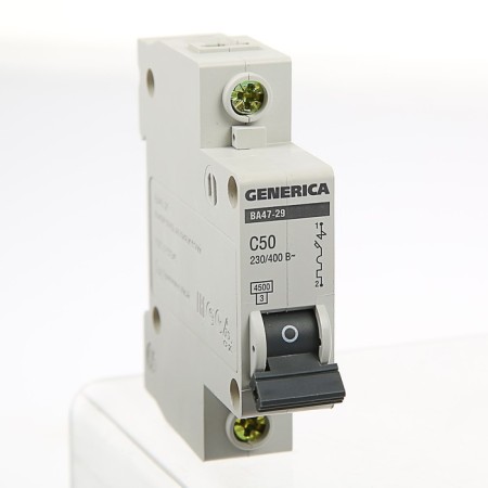Circuit breaker automatic IEK Generica VAL47-29, 1P, 50 A, 4.5 KA, HAR-KA